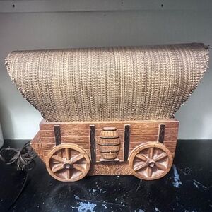 Vintage Large Chuck Wagon Table Lamp